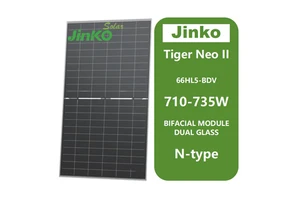Jinko Tiger Neo II JKM710-735N-66HL5-BDV Home Use Commercial Bifacial Dual Glass N-Type Monocrystalline 720W 725W Solar Panels