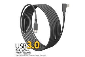 Industrial Active USB 3.1 Type-C Extension Cable 16ft 20ft Right Angle 5Gbps Cord For Industrial Camera VR & Video Conference