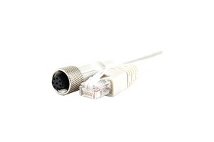 Superior Quality Industrial Network Ethernet Cable IP67 Waterproof PVC Jacket White M12 RJ45 Pure Copper Conductor 1.8M Stock