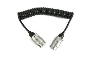 New Spring Spiral Cable with 2x7P Metal Plug PVC Material 12V/24V 3m Length ISO9001 Certified