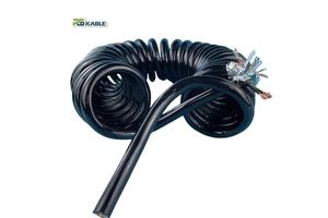Custom 2/3/4/5/6/7/8/10 Core Power Spring Wire. High Elasticity Spiral Telescopic Coil Cable