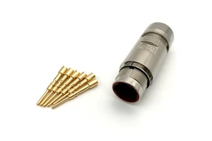 Industrial M23 6-Core Male Aviation Plug Power Connector for Servo Motors