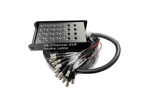 High Quality Profesional Multicore 24 Channel 3 Pin Male to Female Xlr Y Splitter Microphone Audio Snake Cable With Stage Box