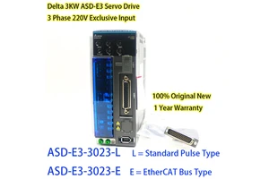 100% Original Brand New Delta 3KW Servo Drive ASD-E3-3023-L/ASD-E3-3023-E AC 220V 13A IP20 for CNC Machines Industrial