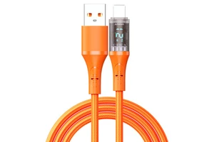 65W LED Display A-C Port Quick Charging 1.2m USB Type-C Cable Bold Nylon Braided Data Cable for Cameras Computers Printers