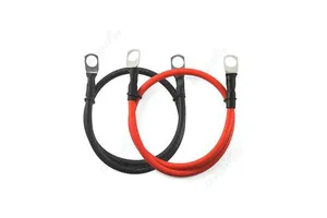 50mm Silicone Wire Battery Cables With Lug Rings M6 M8 M10 Terminals Power Inverter Wire for Automotive Solar RV Car Motorcycle