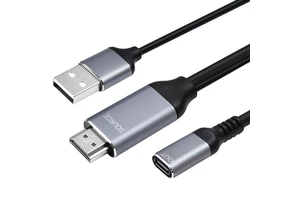 Usb-C Cable HD 4K Cables for Smart Glasses Female to Male Cable High Speed HD Support Multiple Devices