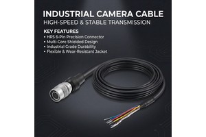 Industrial Hirose 12 Pin Trigger Cable HR10A IO Cable for Automation and Vision System