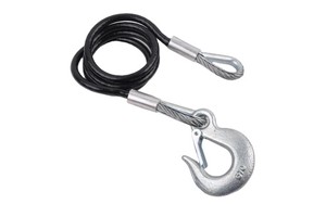 Professional Manufacture of U - Joint Black Vinyl Coated Trailer Safety Cables