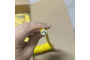 8 Core Copper Core Silicone Rubber Spiral Telescopic Cable High Elasticity 300/500V Overhead Application 100m