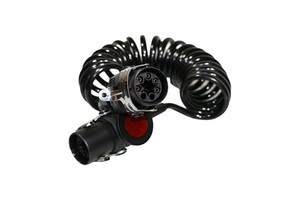 Wholesale 4.5m Trailer Spiral Coiled Cable 24V/12V 7 Pole Trailer Power Cable