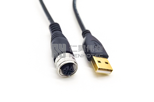 M12 To USB Cable M12 4Pin A Code Female To USB 2.0 A Male Assembly 1M AWG26