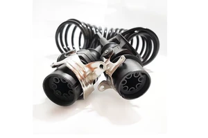 Popular 7 Core 15 Pin Spiral Code Wire Cable with Connector for Truck Trailer