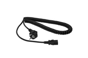European Euro EU Schuko C13 Connector H05BQ-F Spiral Cord Coiled Cable