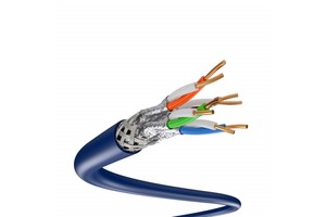 23AWG Solid Copper Cat8 Network Bulk Lan Cable double Shielded LSZH LSOH 2000MHz Industrial Ethernet Cable cat8