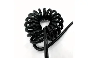 High Flexible PVC Spring Spiral Cable 0.5mm 0.75mm 1.0mm Industrial Auto Power 450V 100Meter