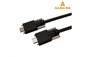 USB 3.1 Cable Type C Male to Male with Double Screw Locking for Industrial Camera Supports 10Gbps USB3 Vision Cable