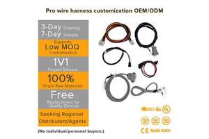 Reliable Custom Wiring Harness Sealed Terminals Connectors for Computer Motorcycle Industrial Power Systems Nylon Insulation