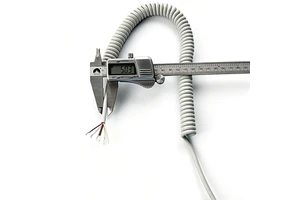 Industrial 4 Cores 22AWG Spring Spiral Cable Insulated Coiled Cable PUR/PU/TPU Flexible Spiral Power Cable for CNC
