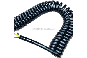 Industrial Solid PE Insulated Spring Wire Spiral Cable CNC 5-26m 14-26 Cores