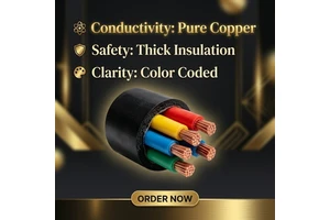 RVV/RVVP 13 Core Copper 12V 10m Industrial Trailer Wiring Cable LED Rear Lights IP68 Rated PVC Insulation 1.5mm Cross