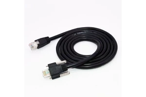 High Speed GigE Vision Industrial Camera Ethernet Cable Cat6A Network S/FTP RJ45 8P 26AWG with Lock Screw GigE Cable