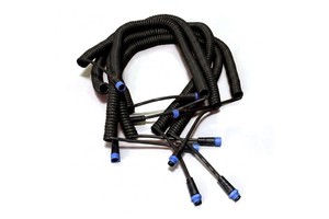 DREAM Coiled Cable Orange Spring Spiral Cable Telescopic Wire 2-Cores Stretch Stretchable Wire Shrinkable Cable M15 Connector