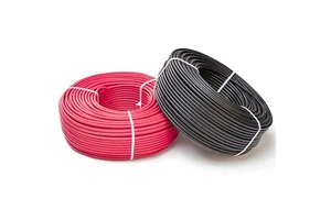 6mm2 Solar Power Cable Copper Flexibility XLPO PV1-F Electrical Cable Stranded Conductor for Overhead Industrial Applications