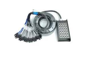24-way Multi-core XLR Junction/hub Box Oxygen-Free Copper Conductors Model DJ024 for Stage signal Cables Microphone Audio