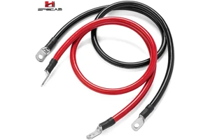 Power Battery Cable 3 Foot 4 Gauge AWG Wire Set 5/16" M8 Made in China