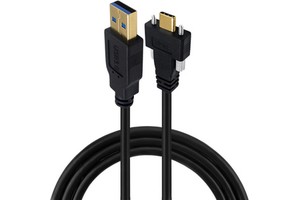Gold-plated USB31 Type-C to USB30 Male Elbow with Screw Industrial Camera Lock Panel Data Connection YR-USB3031 Cable