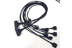 DB37 to Multiple DB9 Industrial Breakout Cable for IO Expansion Serial Control and Test Applications Cable Assembly