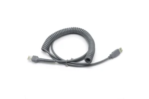Hot Sale USB Retractable Spring Coiled Spiral Data Cable Fast Charging 5A Pure Copper Nylon Symbol Barcode Scanner