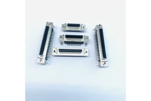SCSI MR Series Right Angle DIP Connector Male/Female Servo Motor Rectangular Zinc Alloy Housing 50P Brass Terminals 36P Pins