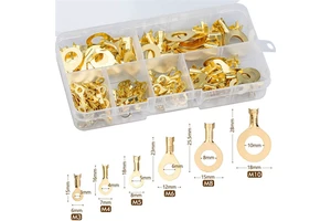 M3-M10 Ring O-Shaped Cable Wire Connector 150PCS Cold-Pressed Terminal Block Kit Electronic Modules