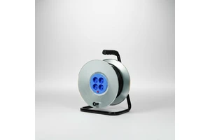 Industry Use 30m/50m Small Electric Socket Hand-Held Reel Cable Drum 4 Outlets 250V 16A Stainless Steel CE Extension Cord Reel