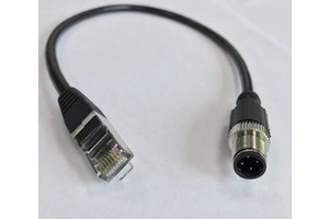 M12 D-Coded 4-Pin RJ45 Profinet Ethernet Cable Assembly High Flex Shielded PVC Insulated Industrial Cat5e Gigabit Network Copper