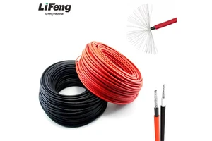 High Quality 4mm 6mm 10mm DC Cable PV Copper Electrical Solar Cable Wire 10 AWG/12 AWG Wire H1Z2Z2-K 4mm2 1500V Tinned Copper