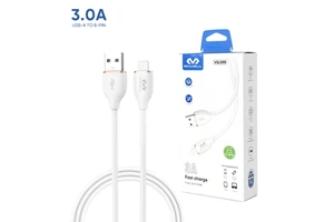 Miccell Type-C to iPhone USB Cable 3A Fast Charging TPE Material IOS Camera Compatible