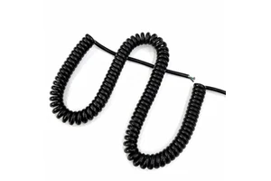 Custom Copper Conductor PVC 3*0.5/0.75/1.0/1.5 Black TPU Spring Wire High Elasticity Telescopic Spiral Wire