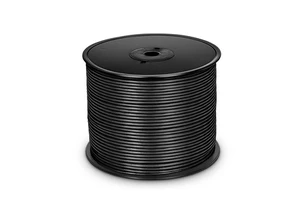 Cat6 F/UTP Ethernet Bulk Cable,PVC/LSZH, Black,1000ft (305m), 23AWG Solid Pure Bare Copper Wire, 550MHz, LAN Cable with Reel
