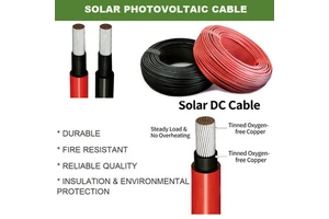 Red Black Copper Conductor PVC Solar Cable Copper 6mm 20/30/50 Meters/Roll PV Cable for Photovoltaic Power System No Connector