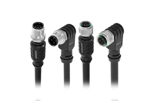 M12 Sensor Cable with A/B/D Code IP68 Waterproof DIN Connector Unshielded Male to Female Straight Right Angled Plug