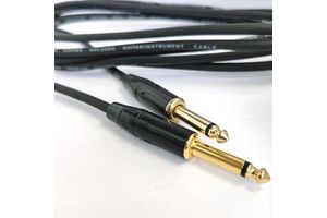6.35mm Stereo Guitar Cable Oxygen-Free Copper PVC Jacket-Professional Gold-Plated Instrument Cable for Electric Guitar Bass AMP