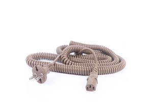 Custom Coiled Spiral Cable Assembly Retractable Spring Wire with Molded Connector for Medical Equipment