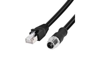 Factory Sale M12-8-pin X-Code to RJ45 Industrial Ethernet Connector Gigabit Data Transmission CAT6 Network Cable