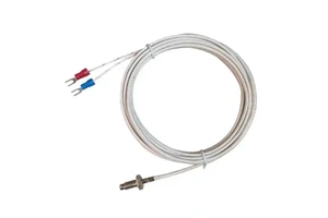 BSP 1/4" Thread Mount Shielded Cable Three Wire RTD Temperature Sensor PT100 for Electrically Noisy Environments