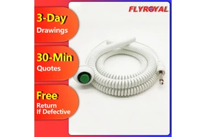 Customizable Flexible Pushbutton 6.35 Plug Spiral Coiling Cable Switch Cable Copper Conductor PVC Insulation for Industrial Use