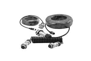 Heavy Duty Vehicle 4P Aviation Backup Camera Coiled Spiral Cable 10M for Truck Trailer Electric Power Video Wire Harness