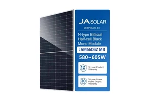 JA Deepblue 4.0 Pro Series JAM66D42 MB Commercial Home Use N-Type Double Glass Bifacial Monocrystalline 600W 605W Solar Modules